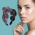 thumbnail image 2 of Unique Bargains 1 Pc Fashion Wide-side Headband 6.3"x4.92" Purple, 2 of 6
