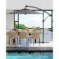 thumbnail image 3 of Parasol Déporté de 10 Pi pour Patio avec Base en Croix – Rotation à 360°, Inclinaison Infinie, Auvent Résistant à la Décoloration, Grand Ombrage Extérieur pour Terrasse, Piscine, Jardin, Cour Arrière – Gris, 3 of 7