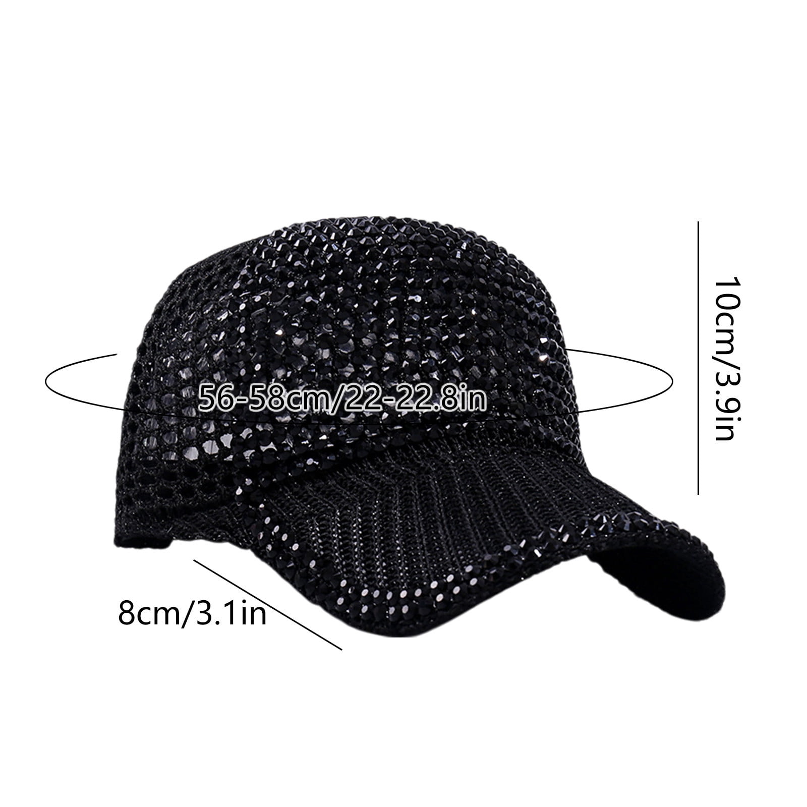Rhinestone LOVE Baseball Cap Adjustable Mesh Summer Sun Hat for Women Men Gnmfd Rhinestone Mesh Baseball Cap Adjustable Sun Hat for  main image 2