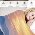 thumbnail image 3 of PRATYUS Sunset Clouds Mountain Cozy Throw Blanket for Bedroom Living Rooms Sofa Couch All Seasons Gifts 40x50in, 3 of 6