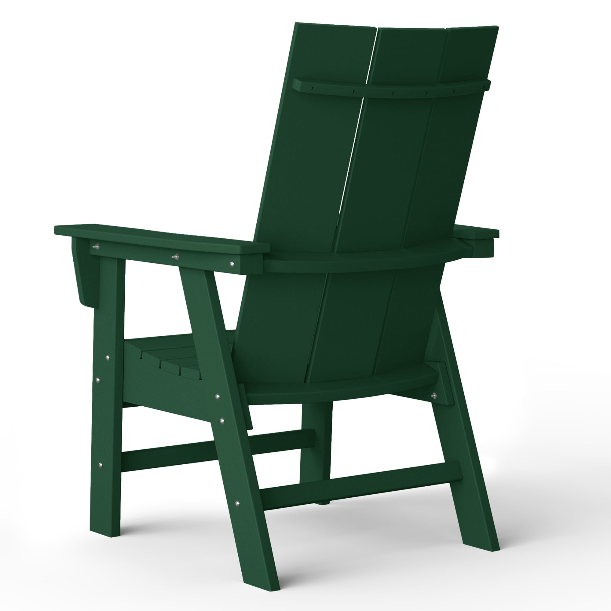 WestinTrends Ashore Outdoor Patio HDPE Plastic Modern Adirondack Dining Chair, Dark Green
