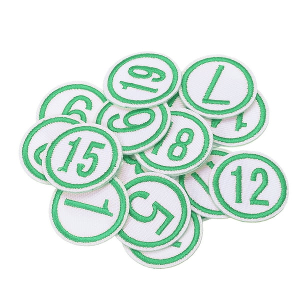 Numero Digital Parche Numero Bordado Verde Numero Tela Pegar Numero Bricolaje para Ropa Zapatos Sombreros Mochilas Calcetines Equipaje Paquete de 20 Unique Bargains parches de apliques bordados Walmar...