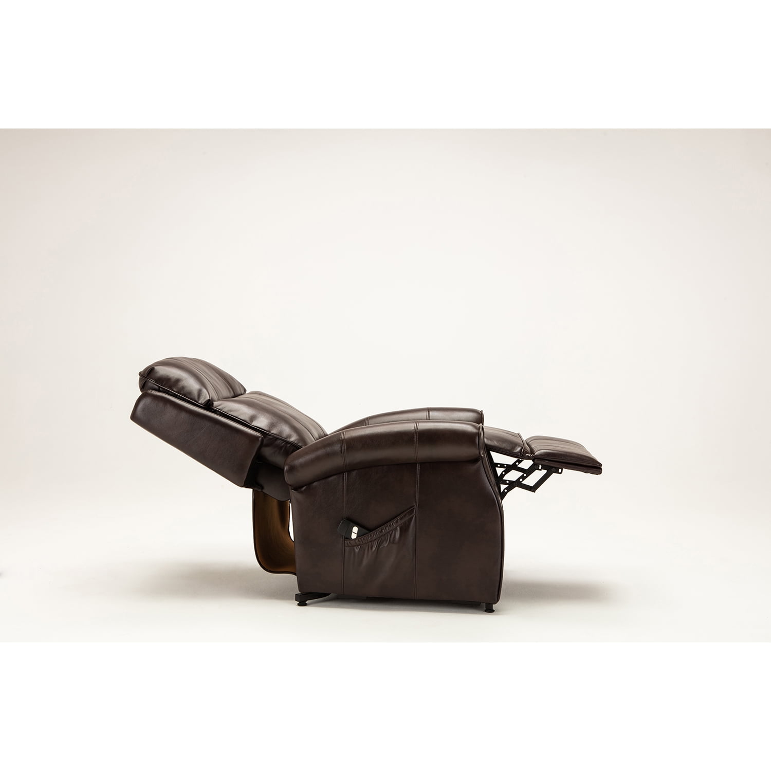 Kepooman Traditional Leather Lift Chair, Leather Upholstered Lift Chair with Soft Upholstery and Solid Base for Seniors, Modern Power Recliner Single Sofa with High Back for Living Room Bedroom, Brown Kepooman Traditional Leather Lift Chair, Leather Upholstered Lift Chair with Soft Upholstery and Solid Base for Seniors, Modern Power Recliner Single Sofa with High Back for Living Room Bedroom, Brown