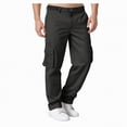 thumbnail image 3 of NOLDARES Men's Cargo Sweatpants Casual Joggers Loose Fit Open Bottom Athletic Pants for Men with Pockets(Black,3XL), 3 of 7