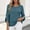 Blue, variant on ClodeEU Women's Crew Neck 3/4 Bell Sleeve Blouse,Casual Loose Fit Top Army Green,Women's Plus L