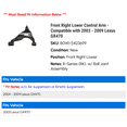 thumbnail image 2 of Front Right Lower Control Arm - Compatible with 2003 - 2009 GX470 2004 2005 2006 2007 2008, 2 of 2