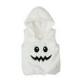 thumbnail image 1 of Gibobby Blusas Para Niños Elegantes Trajes de chaleco de lana de calabaza de Halloween para bebés y niñas pequeños(Blanco, 12-18 Meses), 1 of 5