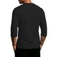 thumbnail image 5 of Trgacdwlo 3/4 Sleeve Shirts for Men Crew Neck Baseball T Shirts for Men Summer Fall Big and Tall Plain Cotton Shirts Men Black L, 5 of 6