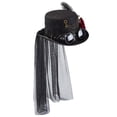 thumbnail image 2 of Steampunk Top Hat Gothic Vintage Head Gear Flor Decorativo Rústico Headwear Fedoras para Cosplay Party Unisex Masquerade Zulema Sombrero de copa Steampunk, 2 of 8