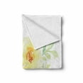 thumbnail image 2 of Garden Soft Flannel Fleece Throw Blanket, Nature Illustration with Watercolors Petals of the Spring Season, Cozy Plush for Indoor and Outdoor Use, 50" x 60", Pale Yellow Pale Green, by Ambesonne, 2 of 6
