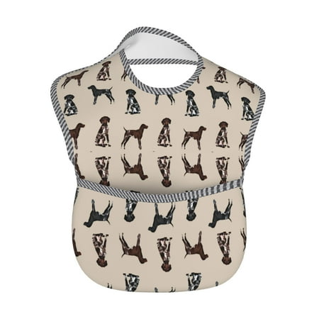 

Baby Bibs Waterproof Toddler Bib German Shorthaired Pointer Dogs Gsp Gsp Dog Cute Dog Feeding Bib With Pocket For Infant