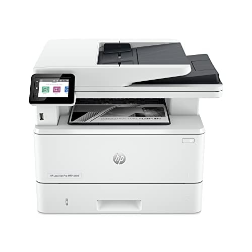 Impresora inalámbrica HP LaserJet Pro MFP 4101fdw en blanco y negro con fax (renovada)