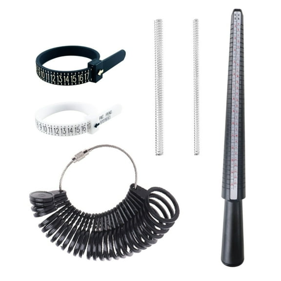 WINDLAND 3/4/6/7Pcs Jewelry Sizers Finger Rings Sizing Measuring Tool Rings Sizer Gauge Set Circle Models Reusable Rings Sizer