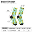 thumbnail image 6 of Uemuo Cartoon Avocado Pattern Women's Crew Socks, Soft Durable Breathable Moisture-Wicking with Odor Control Cotton socks, 6 of 9