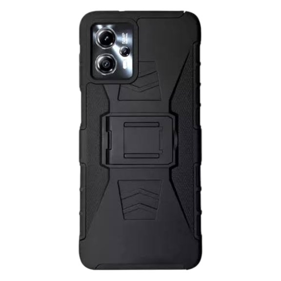 Funda Uso Rudo Clip 360 Para Motorola G53 Más 2 Micas De Cristal