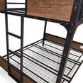 thumbnail image 5 of Bowery Hill Modern Steel Metal/Wood Full Over Full Bunk Bed in Black, 5 of 9