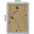 thumbnail image 6 of chalian  4x6 Picture Frame Set of 4, Display Pictures 3.5x5 with Mat or 4x6 without Mat, Engineered Wood with Shatter Resistant Plexiglass, Small Photo Frames for Wall or Tabletop Display, Grey, 6 of 16