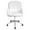 White Velvet, variant on Impressions Vanity Colette 360 Degree Swivel Makeup Chair with Cushioned Seat (Cool Grey Velvet)