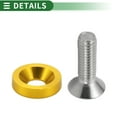 thumbnail image 5 of Unique Bargains Universal Car Modification M6 Gasket Bolt License Plate Frame Screw M6x1.0 Aluminium Alloy Gold Tone 1 Set, 5 of 6