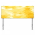 thumbnail image 3 of Yellow Headboard, Abstract Triangle Geometrical Shaded Patterns with Modern Mosaic Illustration Motifs, Upholstered Decorative Metal Bed Headboard with Memory Foam, Full Size, Yellow, by Ambesonne, 3 of 4