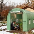 thumbnail image 6 of Portable Greenhouses, Walk-in Tunnel Greenhouse with 2 Support Rods, Green Mini Greenhouses,Steel Small Greenhouses, Garden & Outdoor Garden Supplies Greenhouses Walk-in Tunnel Greenhouse with 2 Supp, 6 of 9