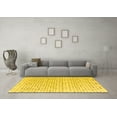 thumbnail image 3 of Ahgly Company Machine Washable Indoor Square Abstract Yellow Modern Area Rugs, 6' Square, 3 of 4