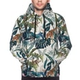 thumbnail image 4 of KLL Hawaiian Style Print Mens Hoodie Long Sleeve Casual Pullover Hooded Sweatshirt Fashion Drawstring Hoodies with Pocket-X-Large, 4 of 6