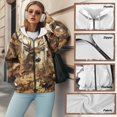 thumbnail image 6 of Uorisanigo Hunting Deer Camo Forest Womens Zip Up Hoodies Slight Stretch Drop Shoulder Oversized Long Sleeve Zip Hoodies Size 3XL Loose Comfortable Fall Fashion Sweatshirt, 6 of 7
