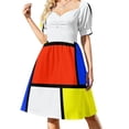 thumbnail image 2 of Mondrian Robe Style Artistique Combinaison d'Été pour Femmes Robe Longue d'Été pour Femmes Robes Élégantes en Solde, 2 of 5