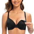 thumbnail image 3 of MELENECA Women's Full Coverage Underwire Support Plus Size Breastfeeding Nursing Bra Black 36C, 3 of 4