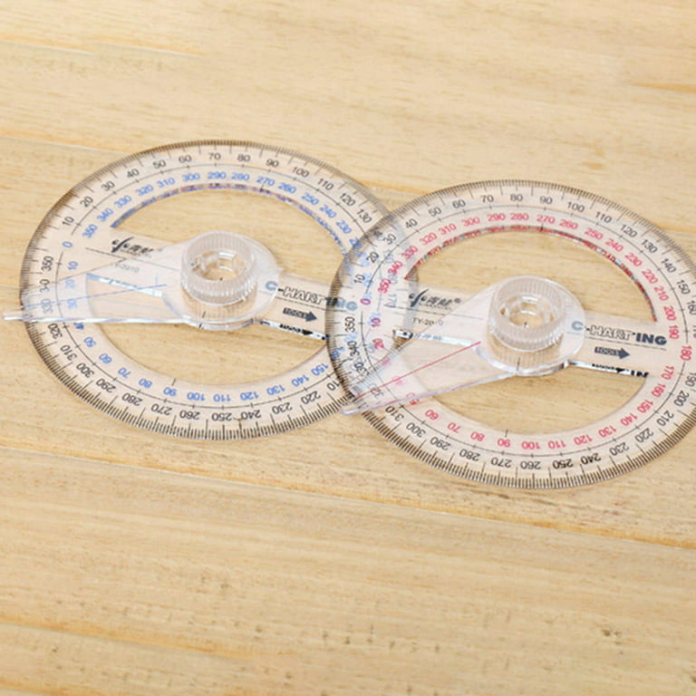 360 Degrees Protractor With Swing Arm Full Circle Pointer Angle Ruler  Drafting
