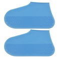 thumbnail image 2 of rygai 2Pcs Shoe Covers Waterproof Rainproof Non-slip Wear-resistant Reusable Sneakers Protector Elastic Silicone Outdoor Rainy Days Rain Boot Covers for Daily Use,Blue, 2 of 8