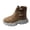 Khaki, variant on Purcolt Girls Fleece Lined Snow Booties Lightweight Casual Heart Decoration Round Toe Non-Slip Thick Sole Ankle Boots Comfort Slip-on Warm Flat Shoes with Side Zipper