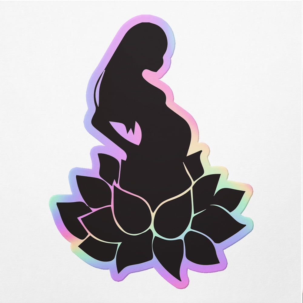 Vinyl Stickers Decals Of Pregnant Flowers Apply On Any Smooth