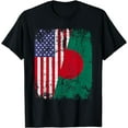 thumbnail image 2 of BENGALI ROOTS | Half American Flag | BANGLADESH T-Shirt, 2 of 3