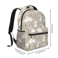 thumbnail image 2 of Honeii Rabbit And Flower Print Backpack for Both Men and Women, Basic Bookbag for College, Work, or Travel,Rucksack Computer Bag-One Size, 2 of 5