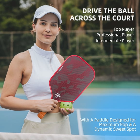 Pickleball Paddle HT-KFL001 Red Textured Kevlar Cold-Pressed