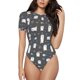 thumbnail image 1 of Balery Lovely Penguin Body de cuello redondo de manga corta para mujer Tops de manga corta Tops básicos-XX-Large, 1 of 7