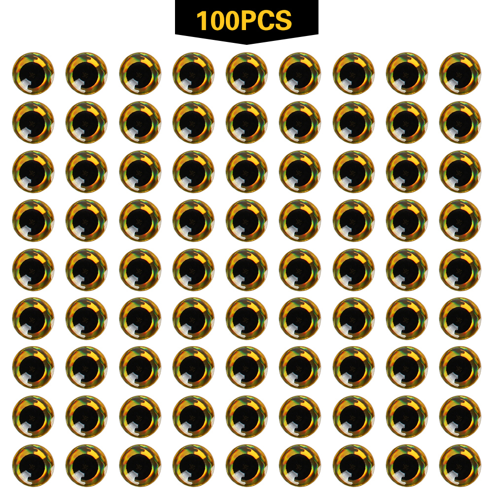 100pcs 3mm 12mm 3D Epoxy Fishing Eyes Pupil Fishing Lure Eyes for Making W9O9