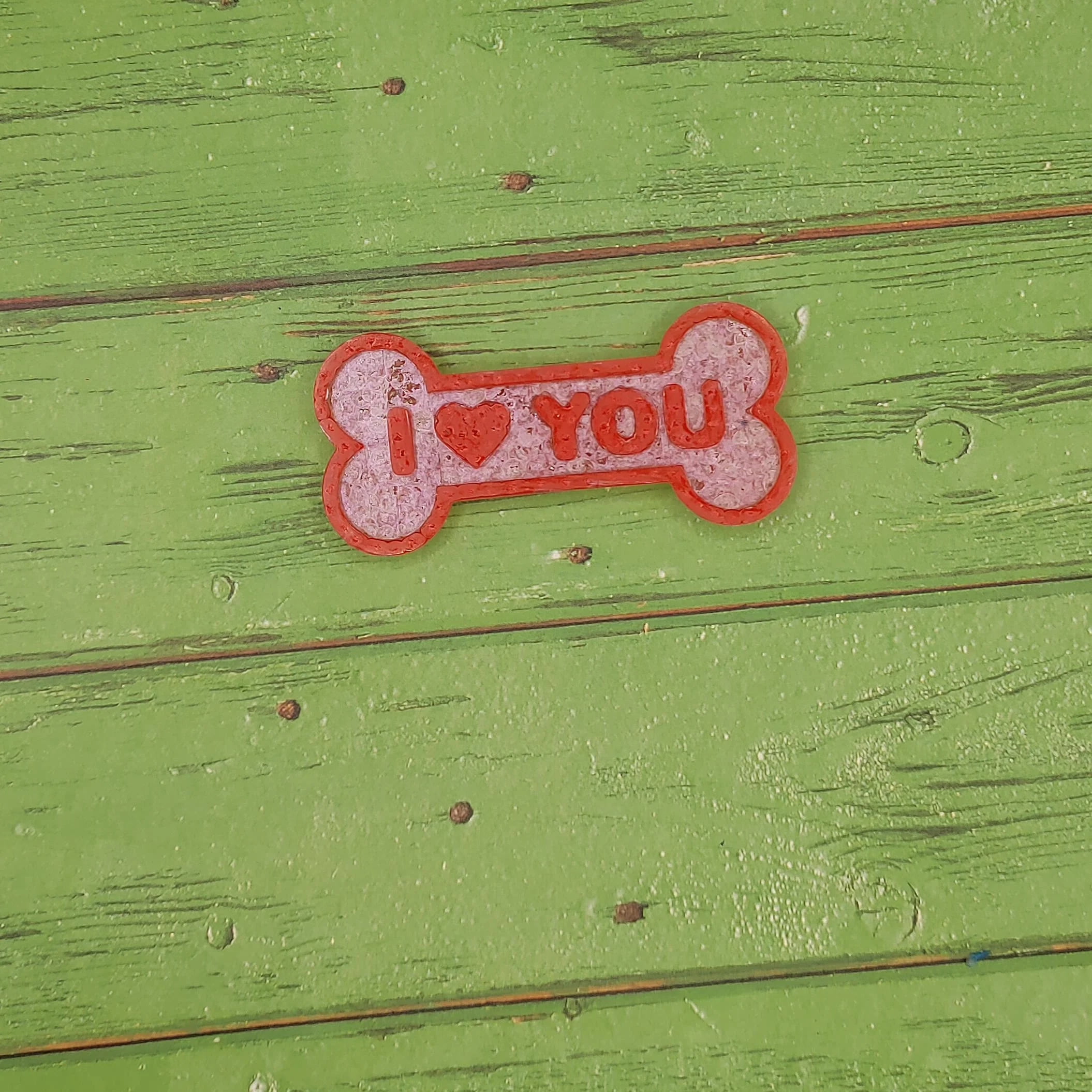 I Love You bone Silicone Freshie Mold