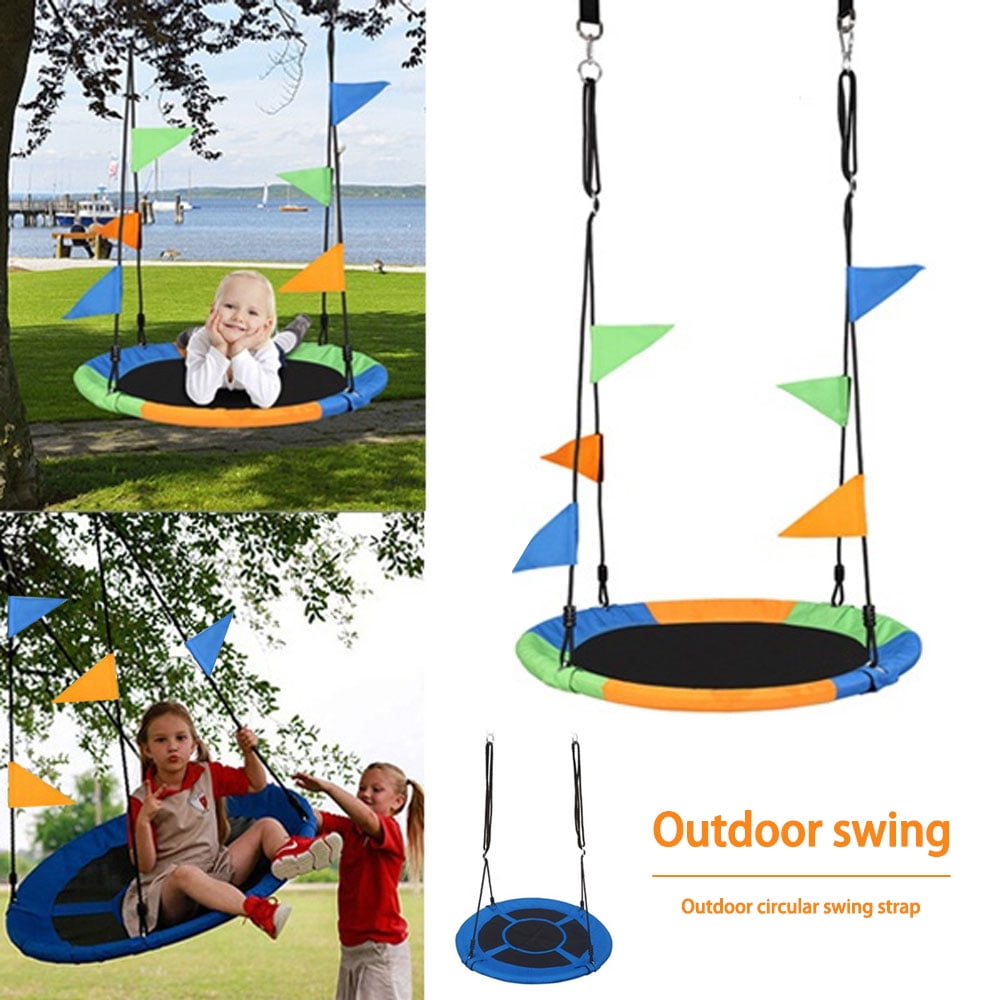 100 CM Children's Nest Swing Round Tree Swing Seat Outdoor Backyard Garden Toy 
