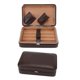 thumbnail image 4 of Estuche para puros portátil de cuero para viaje, humidor de puros con revestimiento de cedro para 4 puros., 4 of 14