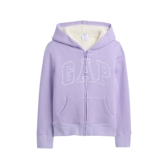 Sudadera con Capucha para Niñas GAP Logo Sherpa con Cierre Completo Orquídea XS