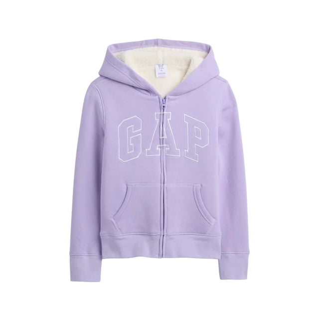 Sudadera GAP Sherpa con Cierre Completo para Niñas Orquídea XL