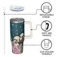 thumbnail image 3 of Holiday Snowman Insulated Tumbler 30oz Christmas Stainless Steel Coffee Cup, Winter Travel Mug with Handle and Straw, Gift for Adults, 3 of 5