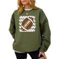 thumbnail image 2 of Football Sweatshirt for Women Cute Polka Dot Game Day Crewneck, Army Green Sweatshirt, M, 2 of 8