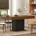 thumbnail image 5 of Winkalon 55.1" Dining Table, Rustic Wood Dinner Eating Table With Drawers for Kitchen, Dining Room, Walnut, 5 of 9