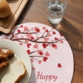 thumbnail image 5 of Valentine's Day Round Placemats Set of 4 Love Heart Tree Branch Place Mats Washable Woven Placemat Happy Valentine's Day Circle Braided Table Mat for Kitchen Dining Table Wedding Party Decor 15 Inch, 5 of 9