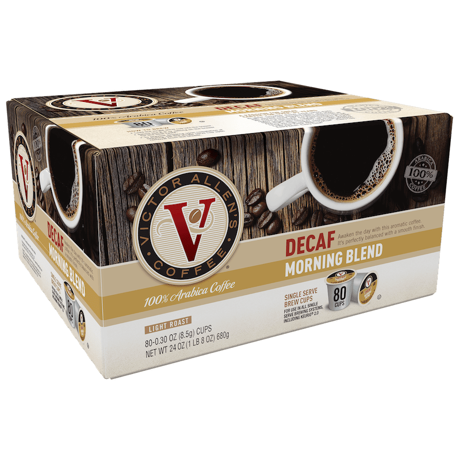 Victor Allen's Coffee Decaf Morning Blend, Light Roast, Single Serve