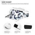 thumbnail image 3 of Kdxio Navy Blue Anchor Print Sun Visor Hat Golf Visor Adjustable Velcro Outdoor Sports Cap For Men Women, 3 of 7